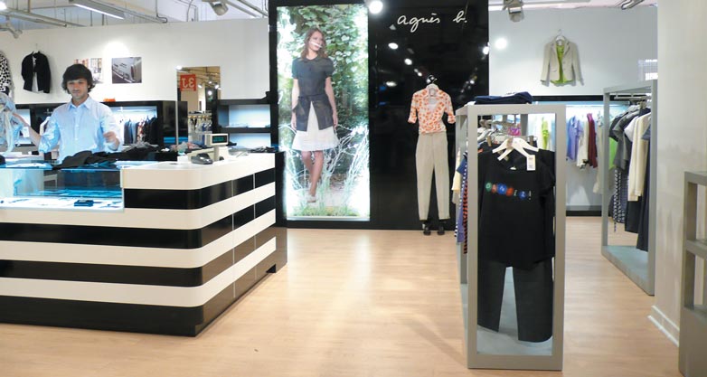 Aménagement d'une boutique de Pret-à-Porter de la marque Agnès B à Toulouse