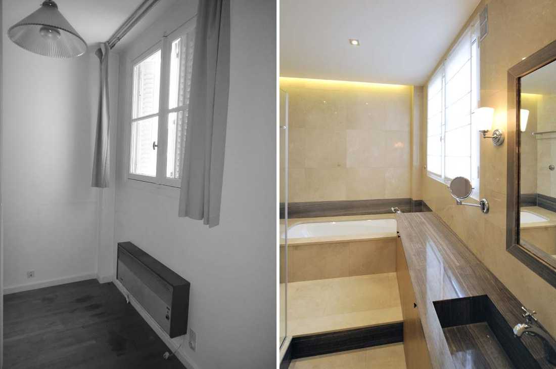Photo Avant - Après d’architecture d’intérieur dans un appartement de trois pièces à Toulouse