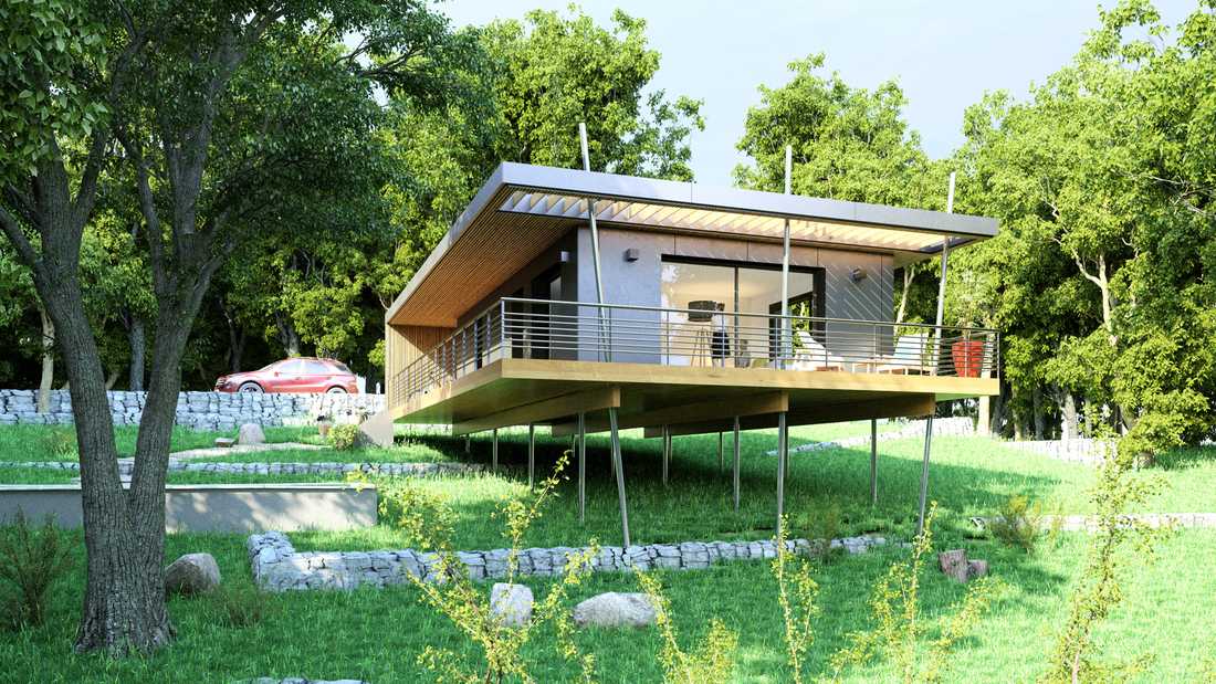 Maison pop-up écologique réalisée par un architecte