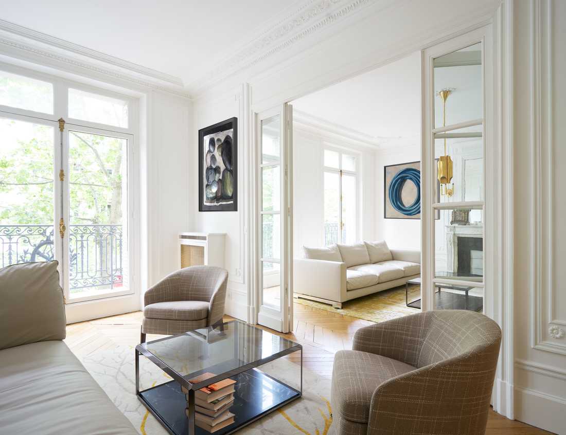 Décoration d'un appartement haussmannien renové par un architecte d'intérieur à Toulouse