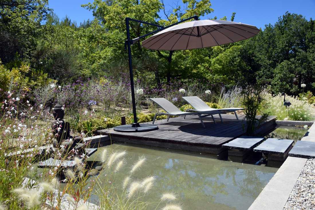 Bassin zen conçu par un jardinier-paysagiste de la Haute-Garonne