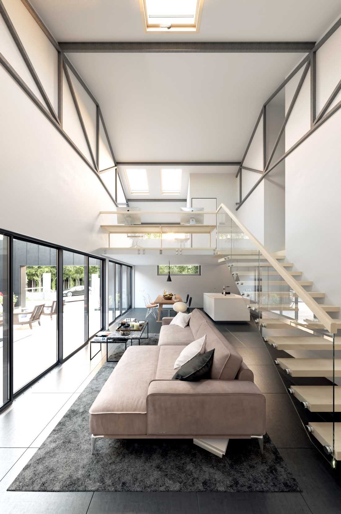Réhabilitation d'un bâtiment industriel en maison par un architecte de la Haute-Garonne