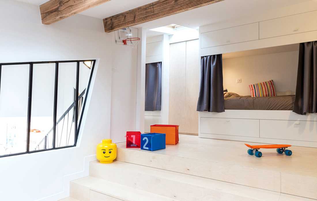 Chambre d'enfant dans un loft à Toulouse