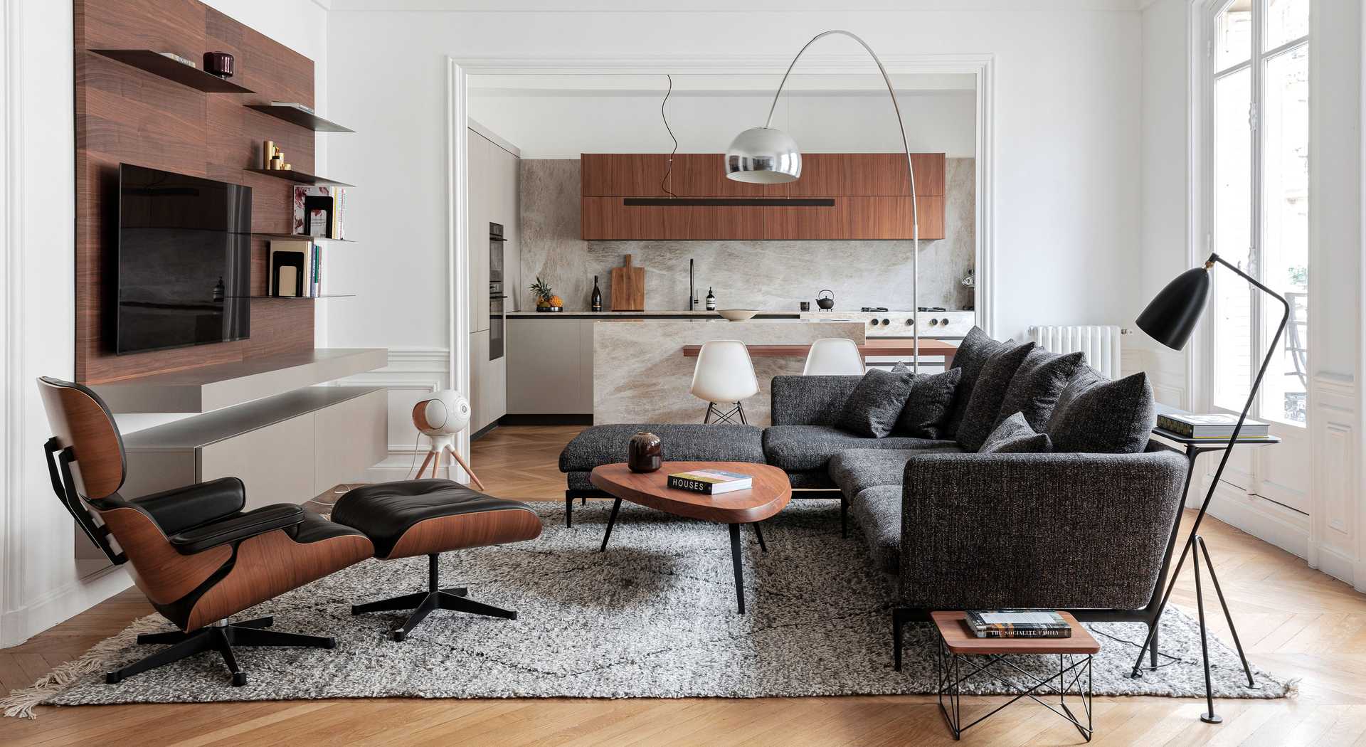 Renovation of an apartment living room by an interior designer in Toulouse