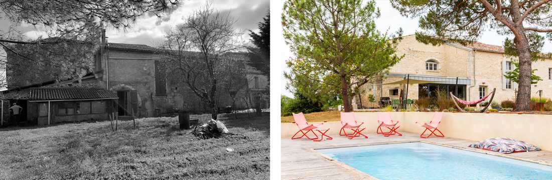 Avant-Après : Création d'une terrasse avec piscine dans un ancien couvent