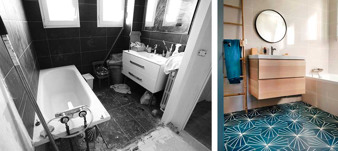 Salle de bain après les travaux de rénovation