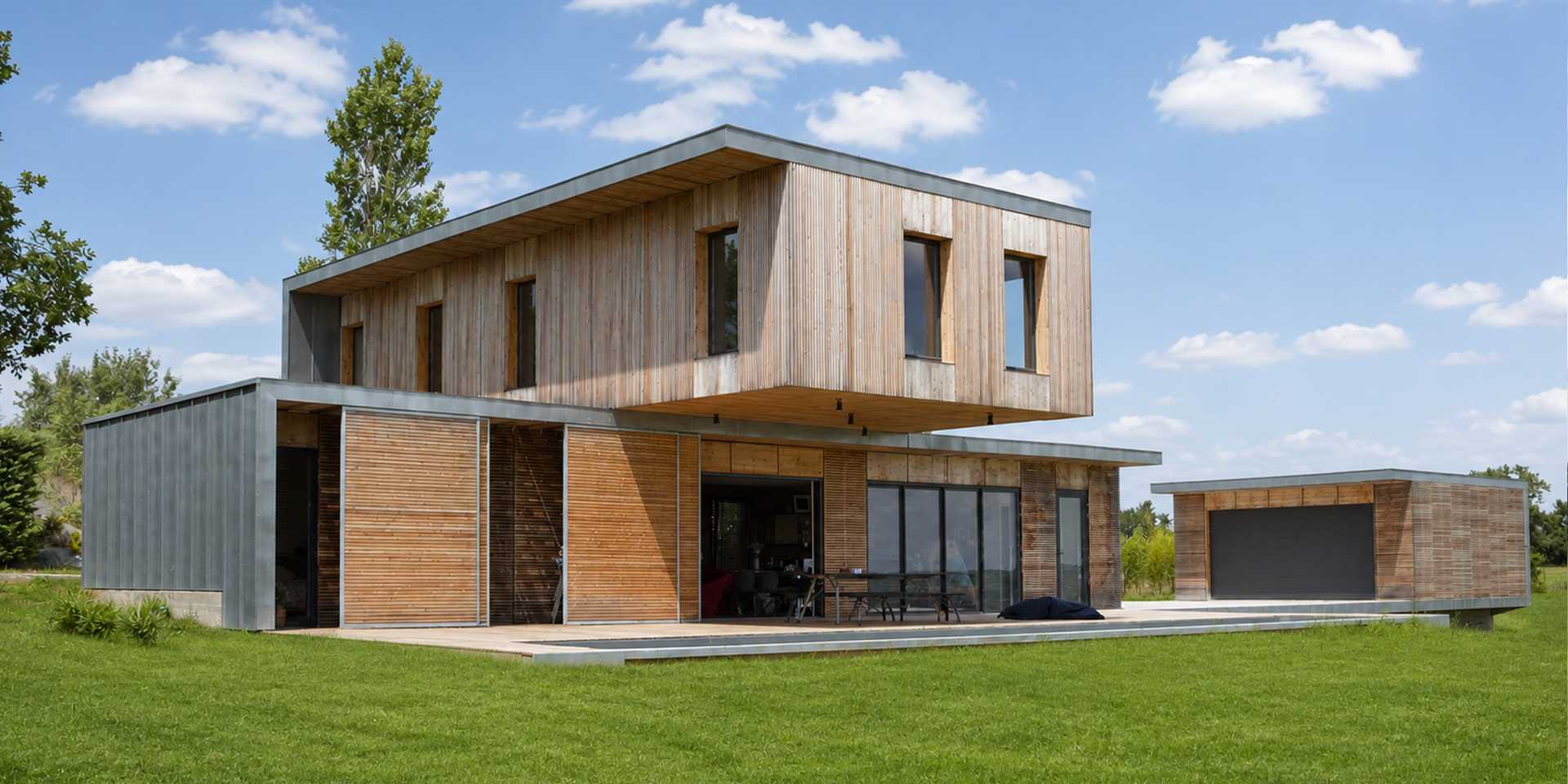 Maison contemporaine éco-responsable réalisée par un architecte à Toulouse