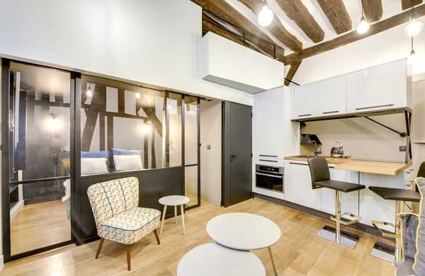 Convert studio into a 2-3 room apartment