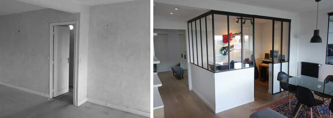 Réalisation d'un bureau séparé à domicile par un architecte à Toulouse