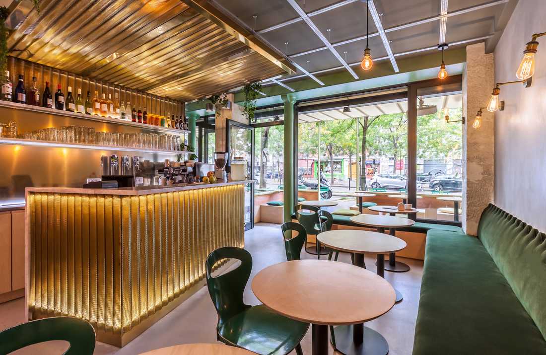 Restaurant style bistrot de quartier aménagé par un architecte à Toulouse