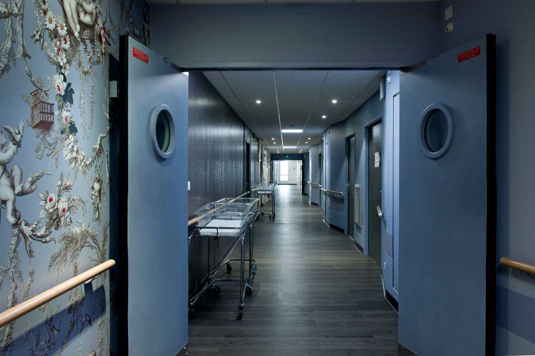 Rénovation des couloirs d'une clinique-maternité à Toulouse