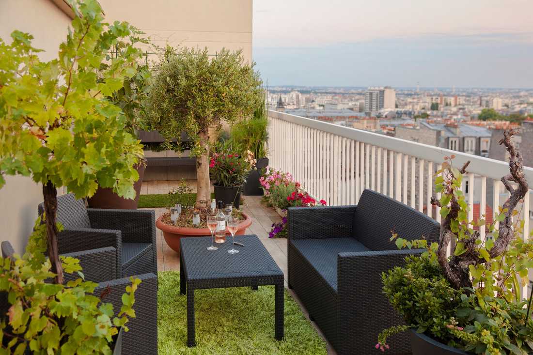 Terrasse amenagée par un architecte à Toulouse