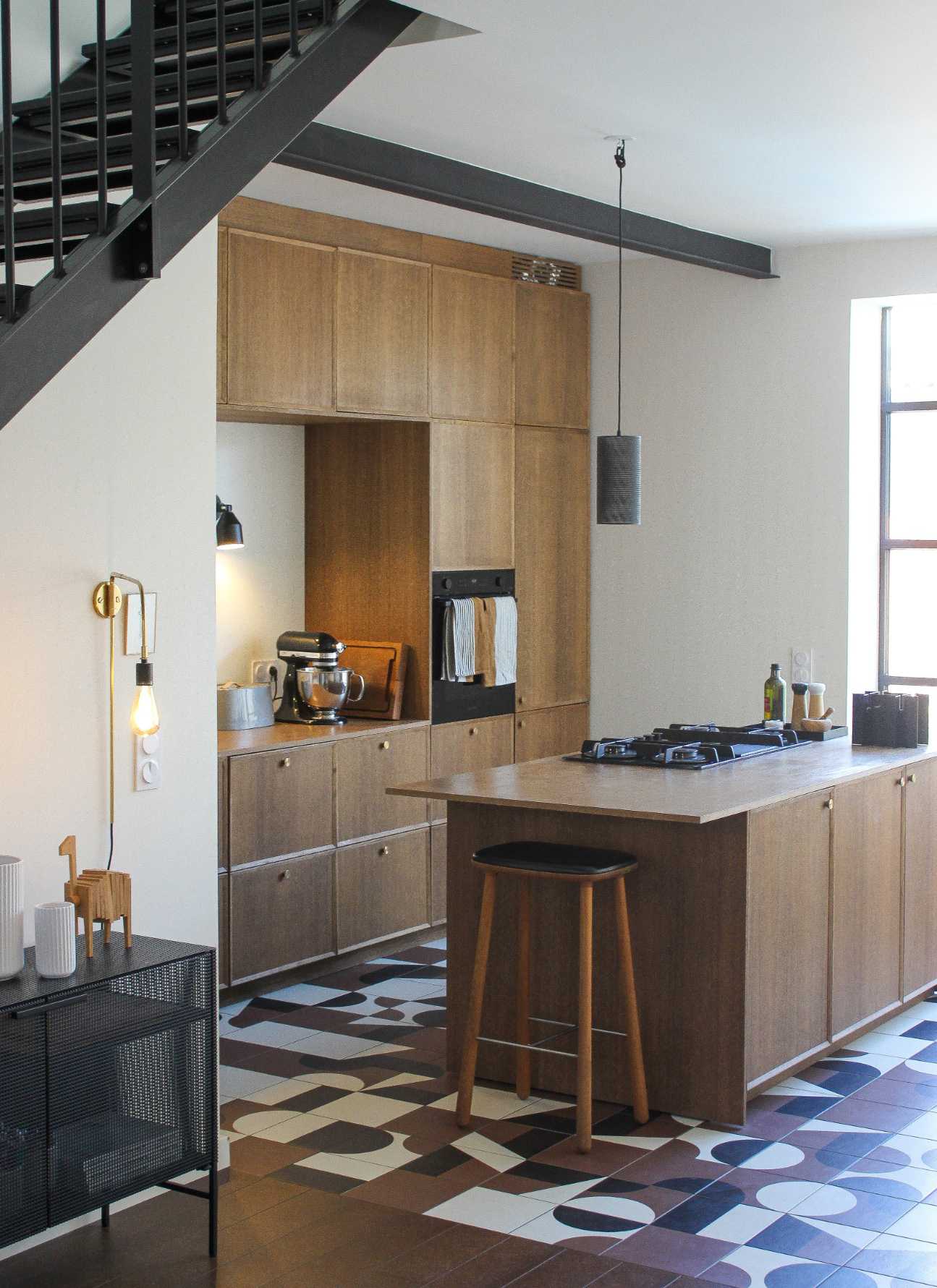 Design of an American kitchen by an interior designer in Toulouse